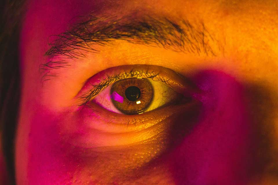 closeup of an eye